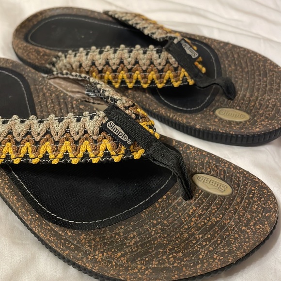 Woven Zig Zag Simple Women’s Flip Flops Comfort Sandals 9171 Sz 7.5 - Picture 2 of 4
